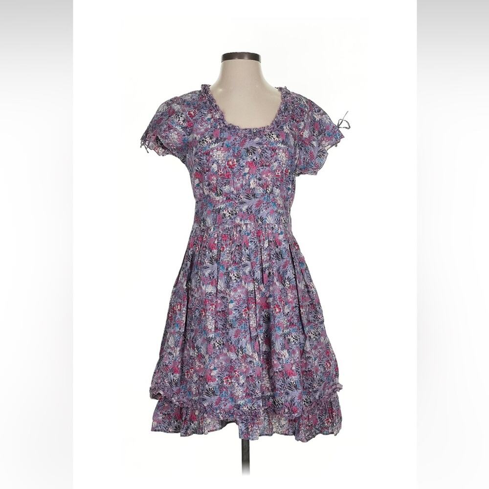 Colin's purple floral‎ ruffle dress, small